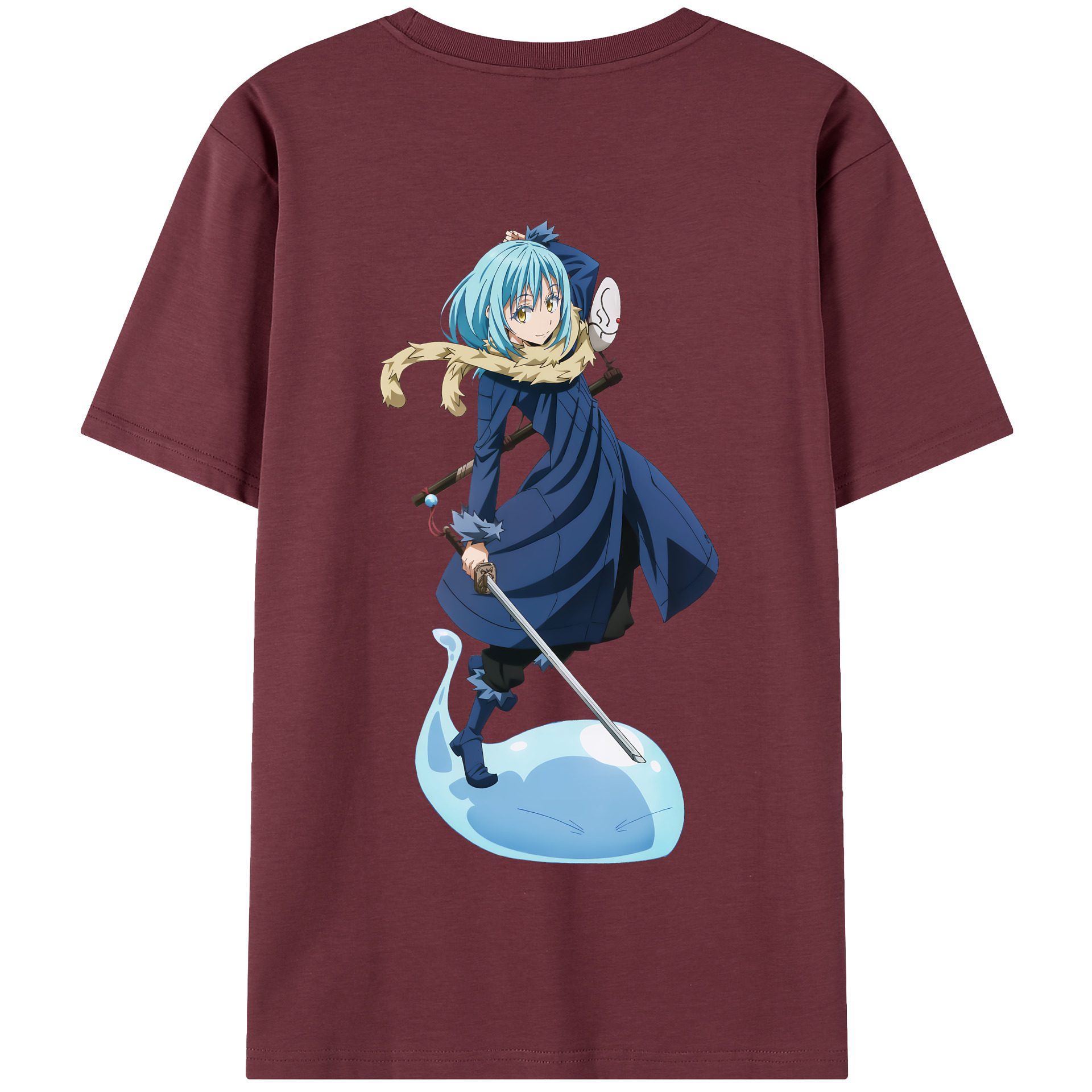 （画像用） 転スラ Regarding Reincarnated to Slime 綿100％半袖Tシャツ（背面プリント）
